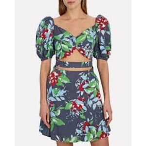 Autumn Adeigbo Alyssa Dress Blue Floral Size 6